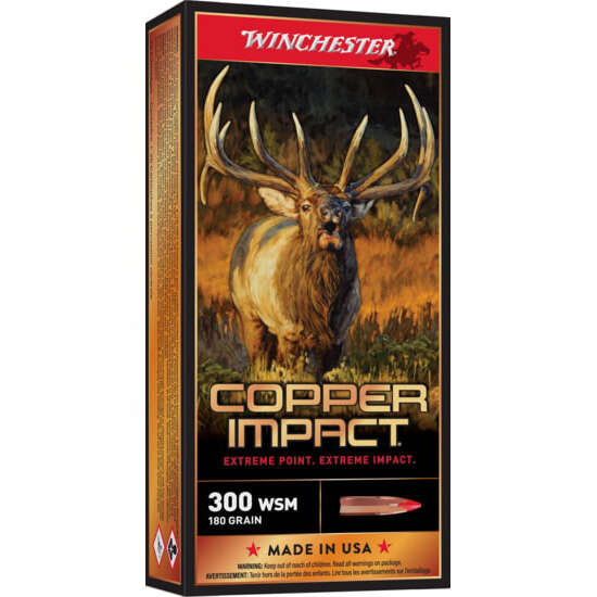Ammunition Winchester Ammunition Ready Series 300WSM 300 WSM COPPER IMPACT 180 GR LEAD FREE 20 Rounds